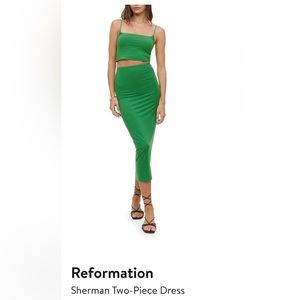 NWT Reformation Sherman Green two piece